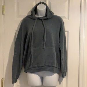 SOFT SERVE CLOTHING Women’s Soft Fuzzy Inside Out Athleisure Blue Hoodie Small